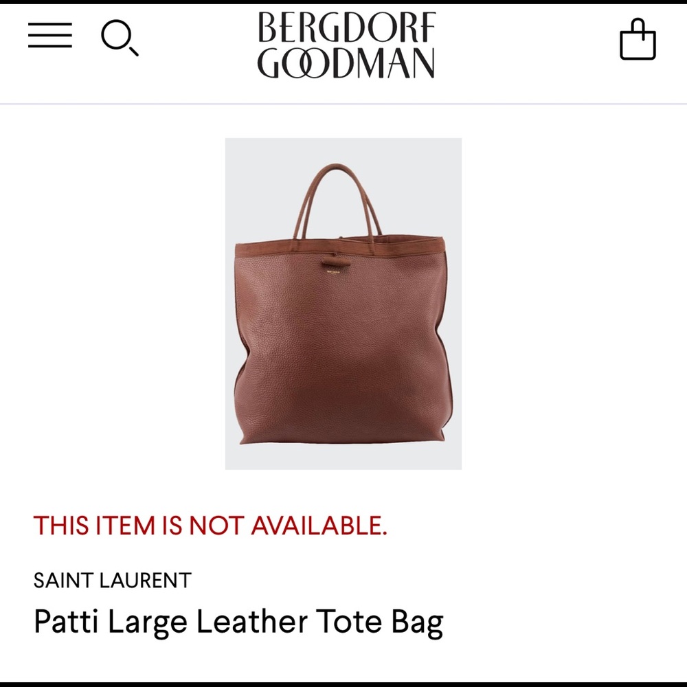 Saint Laurent Patti large leather tote